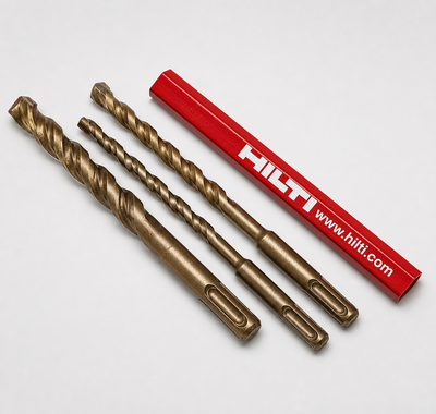 HILTI TE-C 1/4" X 7", SET OF 3, PREOWNED, MINT CONDITION, FREE PENCIL, FAST SHIP
