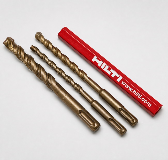 HILTI TE-C 1/4" X 7", SET OF 3, PREOWNED, MINT CONDITION, FREE PENCIL, FAST SHIP