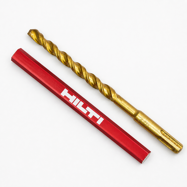 HILTI TE-C 3/8" X 8", SET OF 1, PREOWNED, MINT CONDITION, FREE PENCIL, FAST SHIP