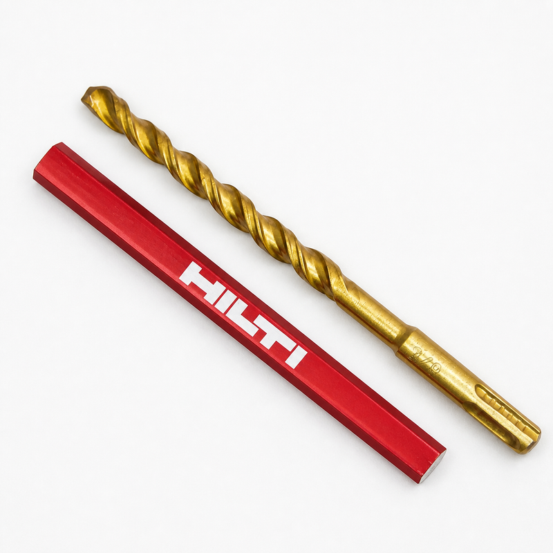 HILTI TE-C 3/8" X 8", SET OF 1, PREOWNED, MINT CONDITION, FREE PENCIL, FAST SHIP