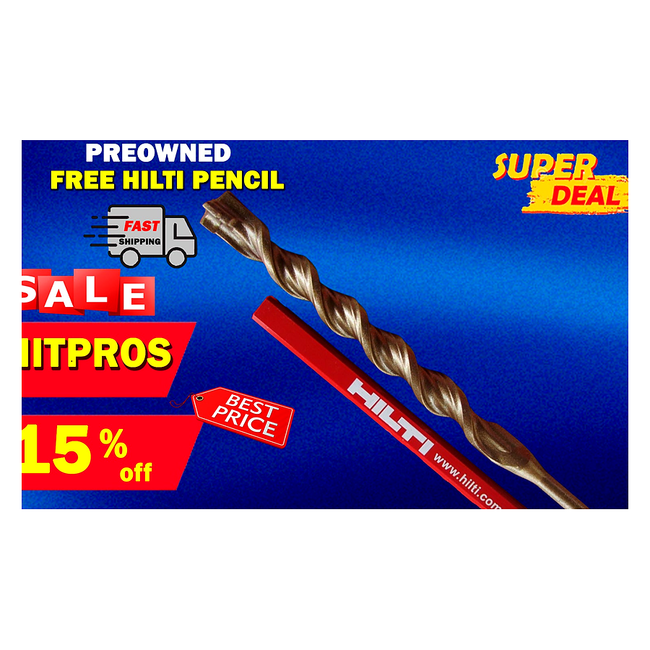 HILTI TE-C 7/8" x 11", SDS PLUS, PREOWNED, FREE HILTI PENCIL, FAST SHIPPING