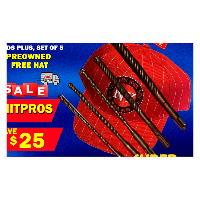 HILTI TE-CX 3/8", 1/2", 1/4", 3/16" SDS PLUS, SET OF 5, FREE HAT, FAST SHIP