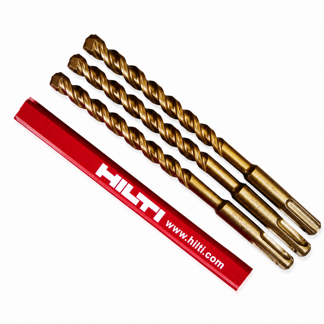 HILTI TE-CX 3/8" X 8", SET OF 3, PREOWNED, MINT CONDITION, FREE PENCIL, FAST SHIP