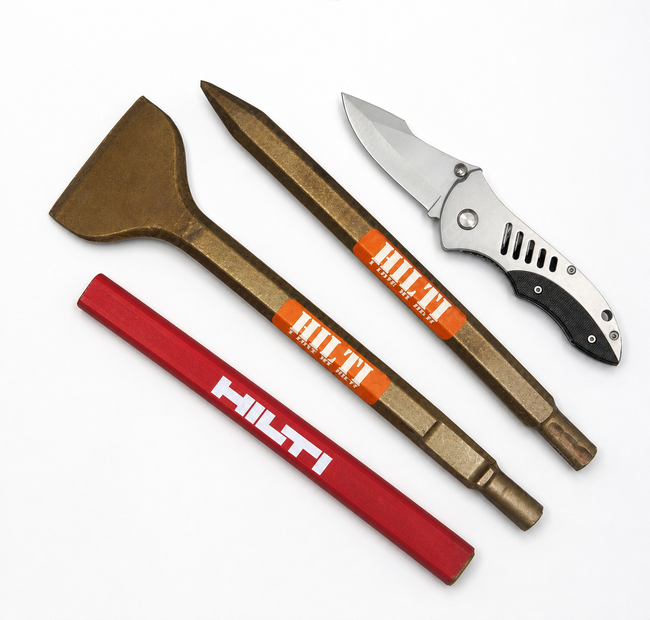HILTI TE-H WIDE/POINTED CHISEL 12" x 3" x 11", FREE KNIFE, FAST SHIPPING