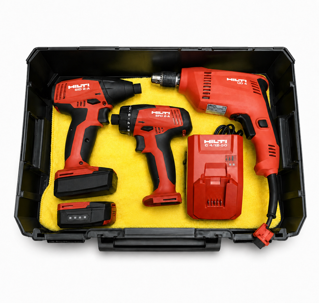 HILTI UD 4 HAMMER DRILL, SID 2-A, SFD 2-A, 2 BATTERIES, ALL NEW, FAST SHIP