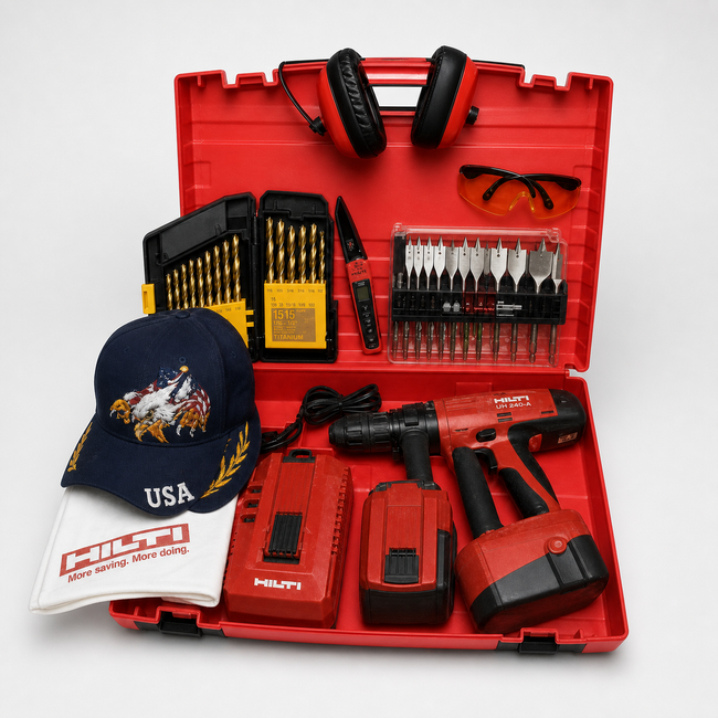 HILTI UH 240-A, 2 BATTERIES, PREOWNED, FREE THERMO, BITS, EXTRAS, FAST SHIPPING