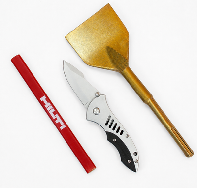 HILTI WIDE FLAT CHISEL/SCRAPER TE-CP-SPMK 6/18, FREE KNIFE & PENCIL, FAST SHIP