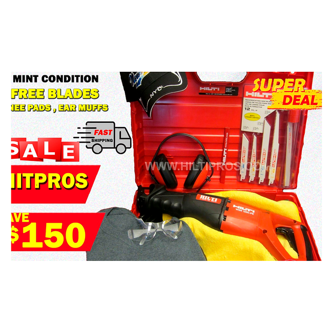 Hilti WSR 1250-PE, MINT COND. FREE BLADES, KNEE PADS, EAR MUFFS, FAST SHIP