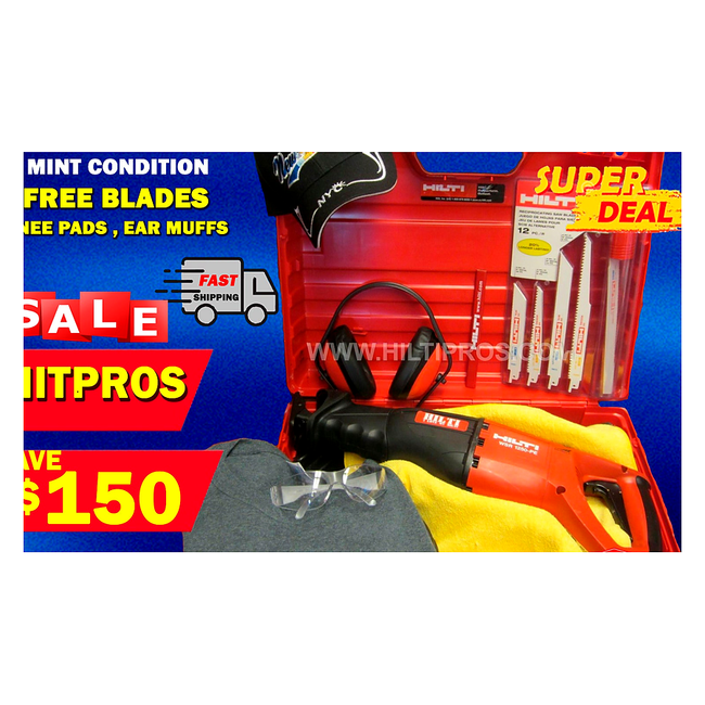 Hilti WSR 1250 PE, MINT COND.FREE BLADES, KNEE PADS, EAR MUFFS, FAST SHIP