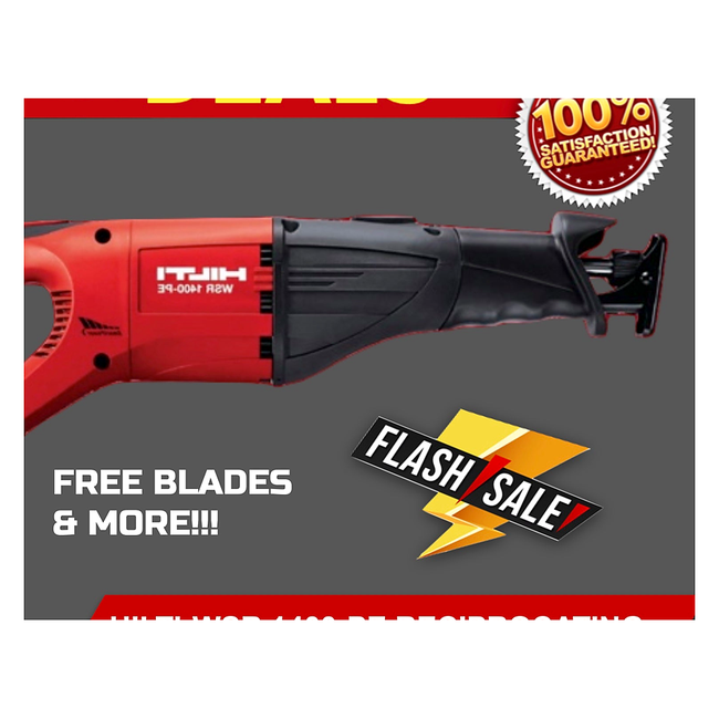 HILTI WSR 1400-PE RECIPROCATING SAW, BRAND NEW, AVR & SMART POWER