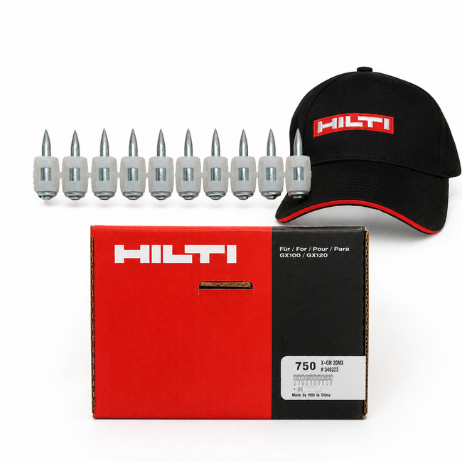 HILTI X-GN 20MX *750* BOX, W. GAS, 3/4, GC 22 GX 120, FREE HAT, FAST SHIPPING