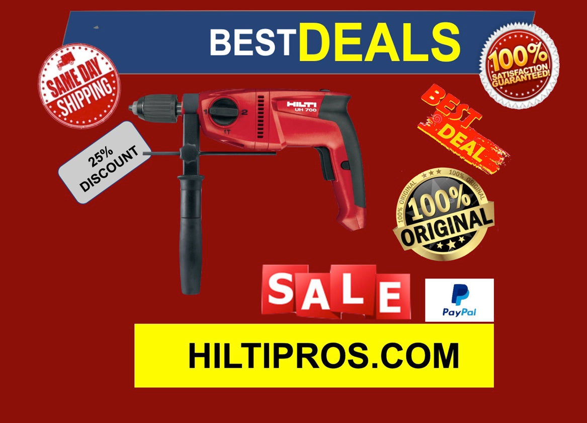 HILTI UH 700 HAMMER DRILL, NEW, FREE ANGLE GRINDER, A LOT OF EXTRAS