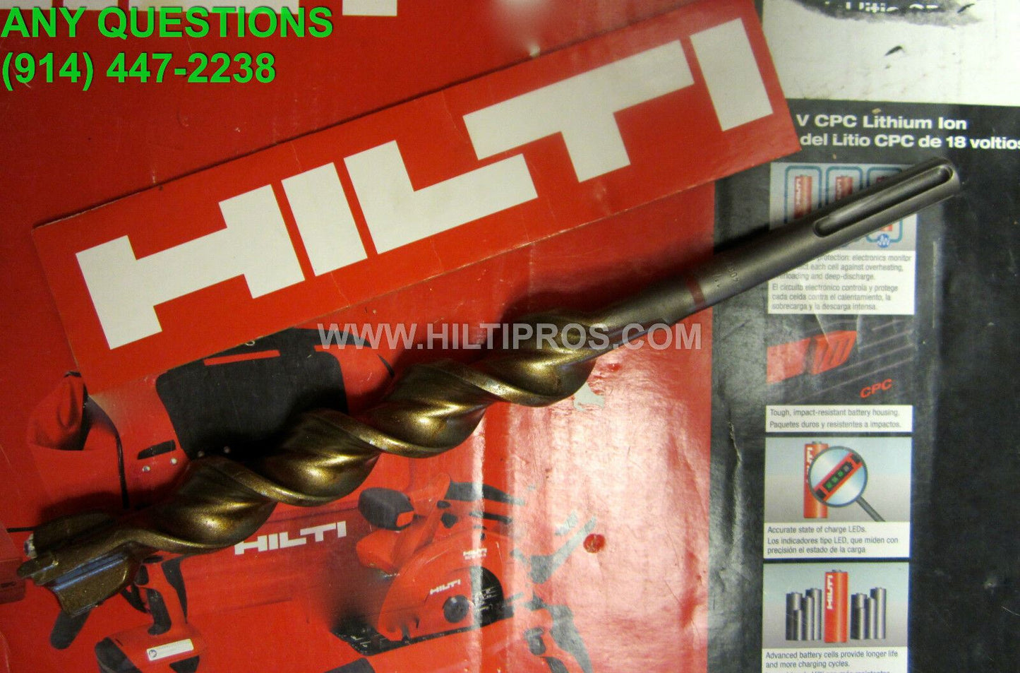 HILTI 1-1/2"x 15" TE-Y FREE HILTI EXTRAS, GREAT CONDITION