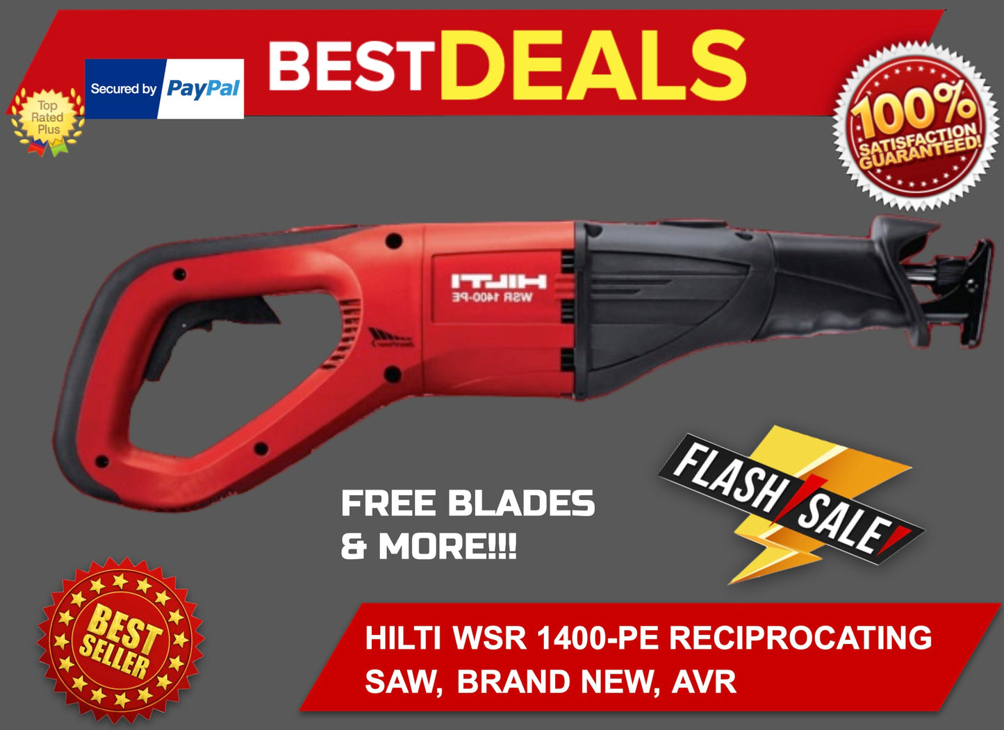 HILTI WSR 1400-PE RECIPROCATING SAW, BRAND NEW, AVR & SMART POWER