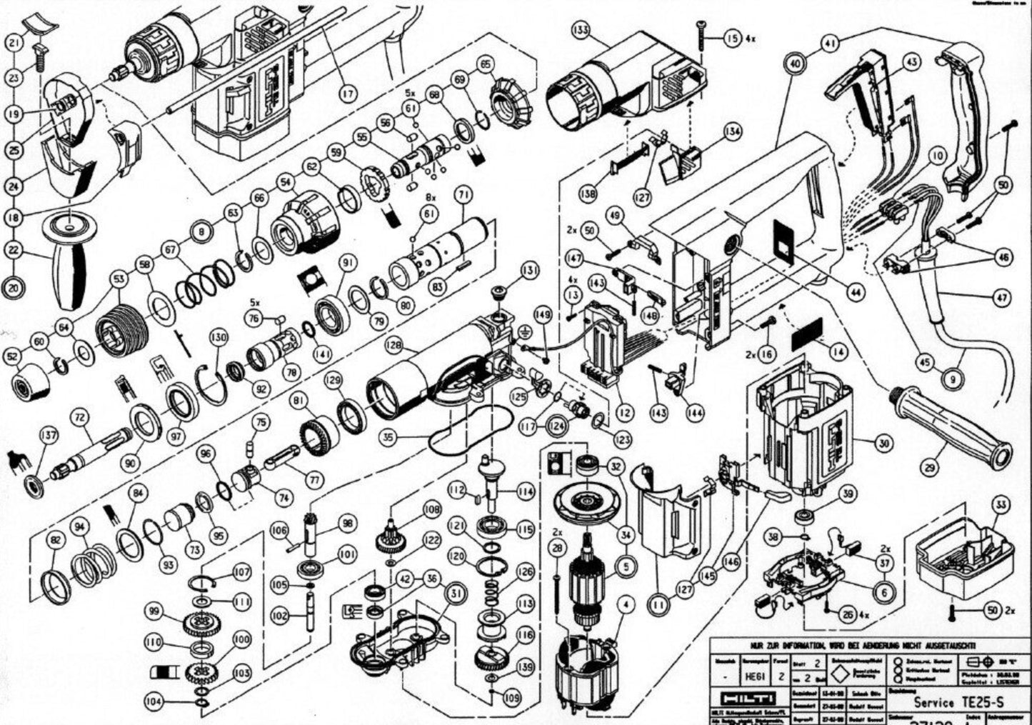 HILTI TE 25 PARTS