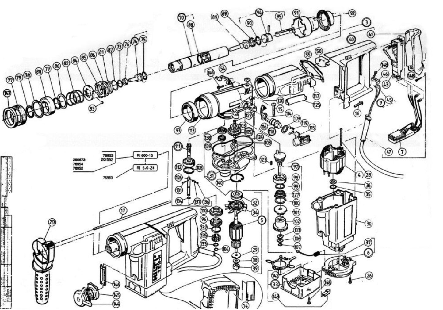 HILTI TE 18 PARTS