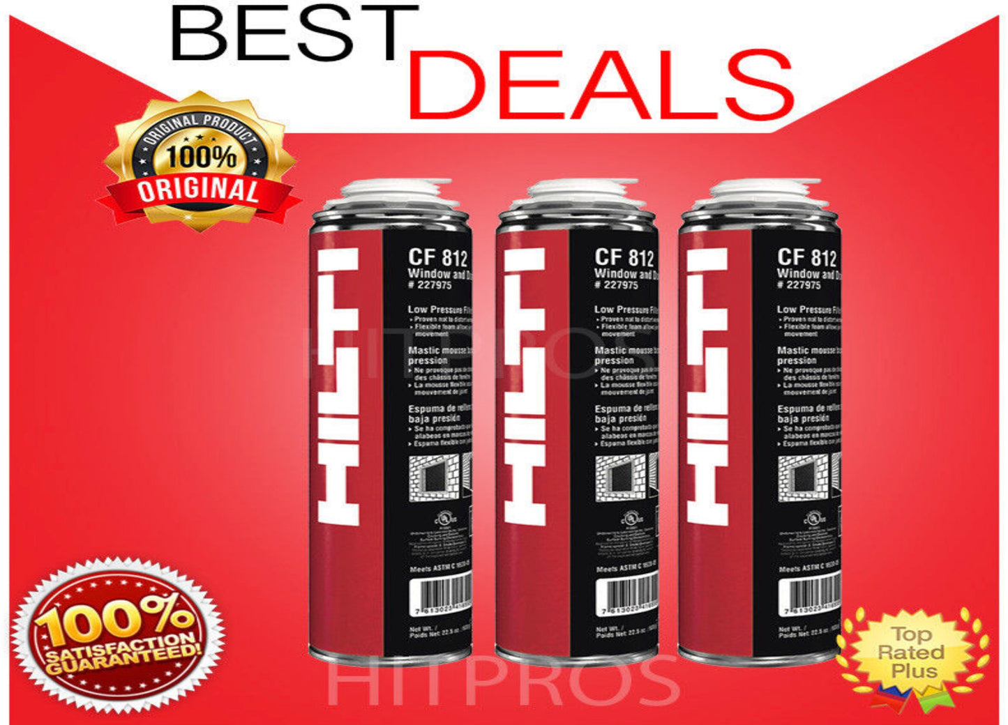 HILTI CF 812 WINDOW & DOOR FOAM (3 CAN)