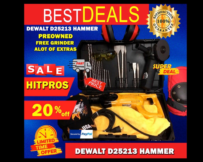 DEWALT D25213 HAMMER PREOWNED, FREE ANGLE GRINDER