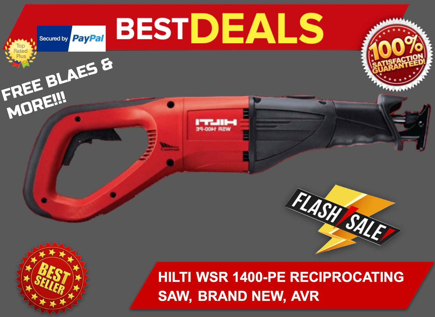 HILTI WSR 1400-PE RECIPROCATING SAW, BRAND NEW, AVR & SMART POWER