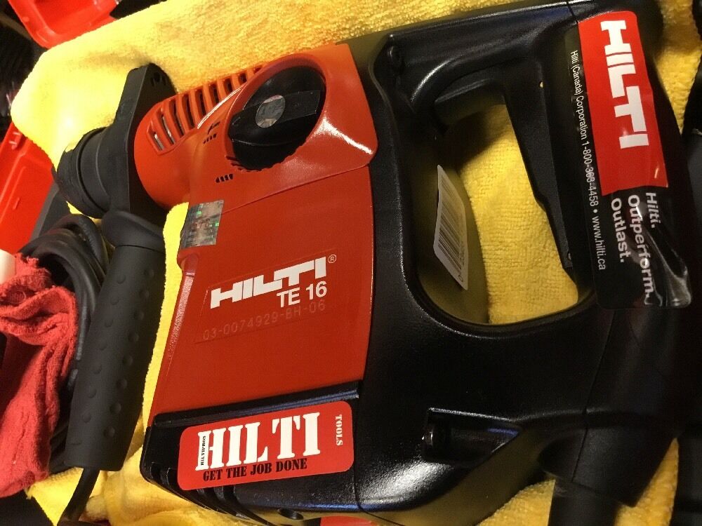 HILTI TE 16 DRILL,PREOWNED,FREE BITS,THERMO BOTTLE