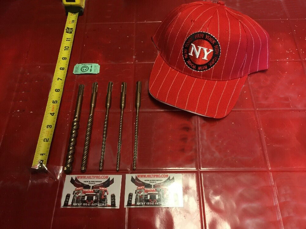 HILTI TE-CX 1/2", 3/8", 1/4", 3/16" SDS PLUS, SET OF 5, FREE HAT, FAST SHIP