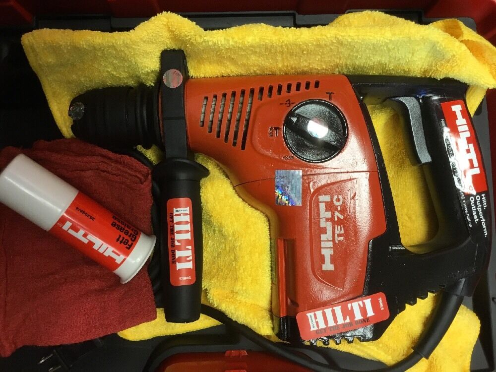 HILTI TE 7-C DRILL, PREOWNED, FREE ANGLE GRINDER, FREE BITS