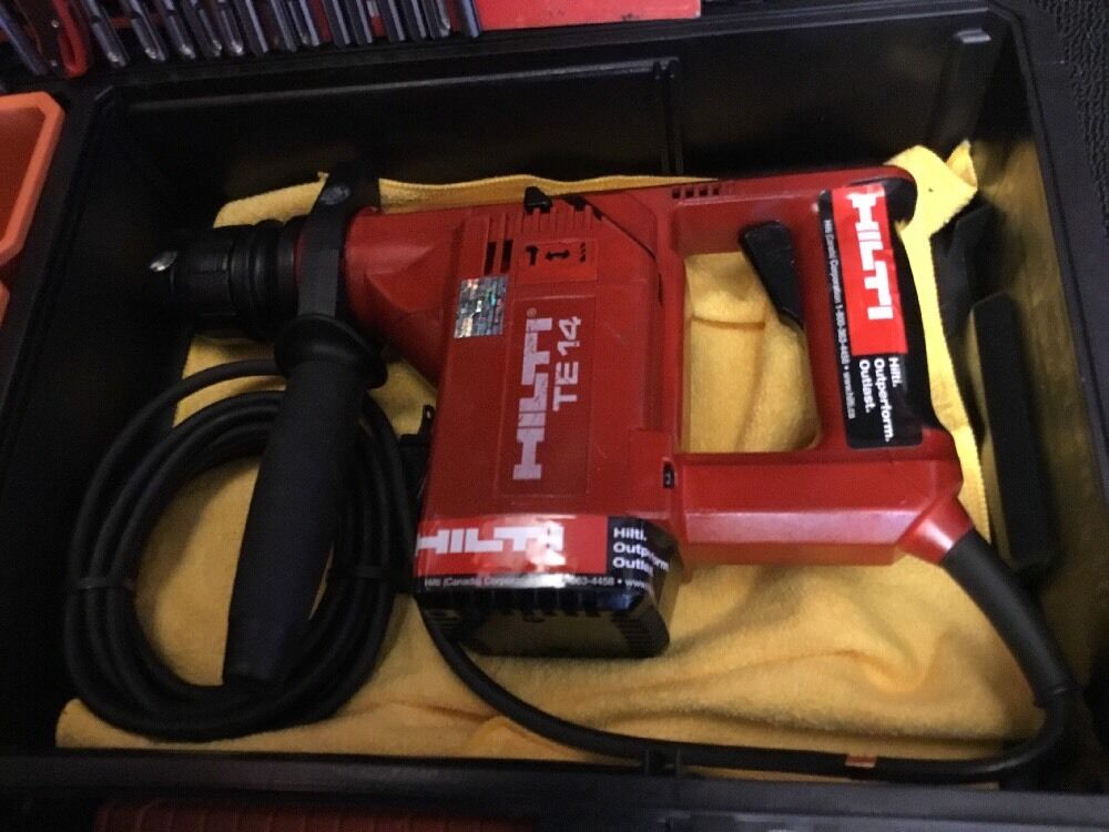 HILTI TE 14, PREOWNED, FREE ANGLE GRINDER, BITS, EXTRAS