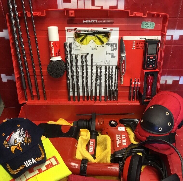 HILTI TE 6-S HAMMER DRILL, W/TE DRS DUST COLLECTOR, FREE EXTRAS