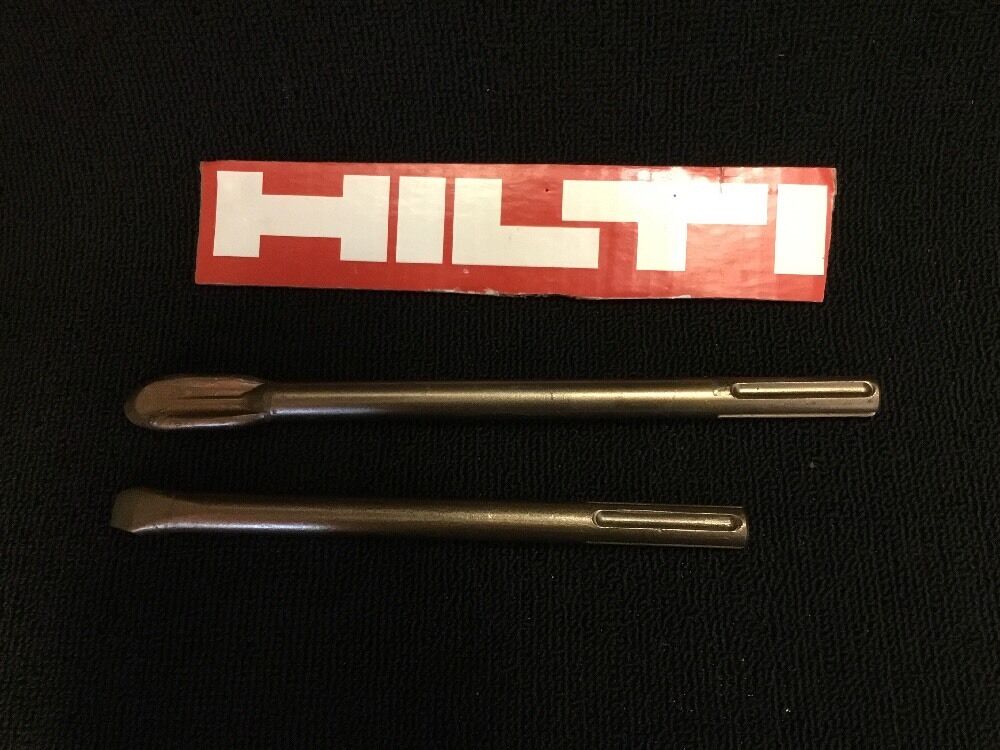 HILTI CHISEL SDS MAX SET FLAT 7/8" AND FLAT 1/2", PREOWNED