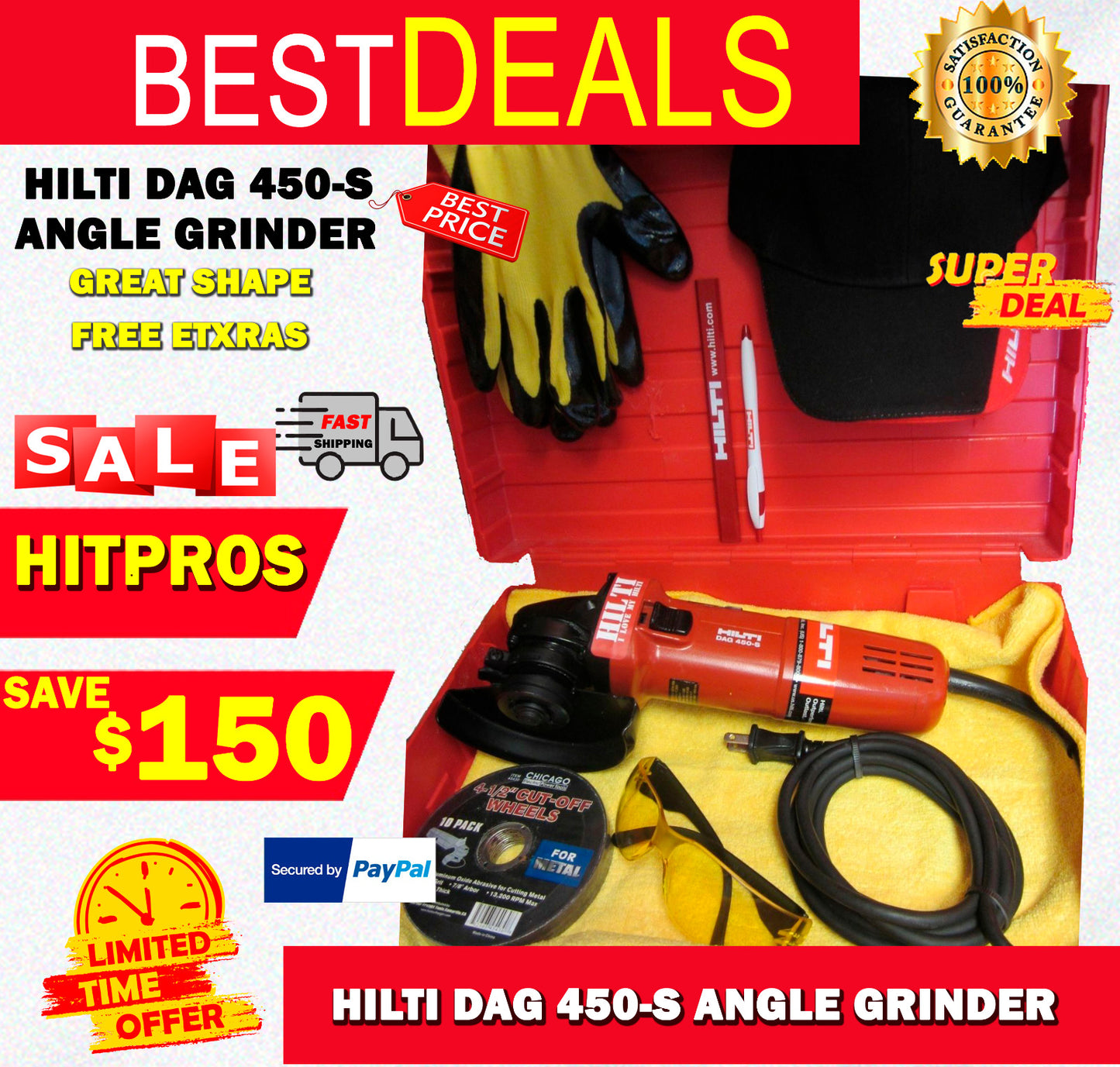 HILTI DAG 450-S ANGLE GRINDER, GREAT SHAPE