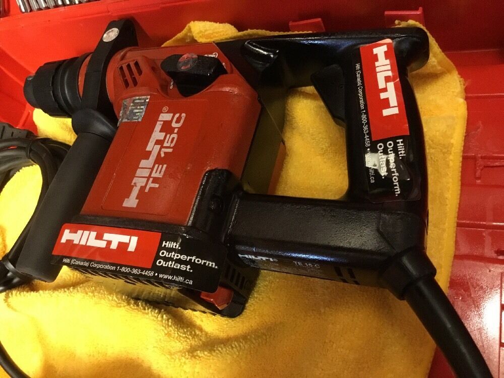 HILTI TE 15-C DRILL, EXCELLENT, FREE THERMO, BITS AND CHISEL