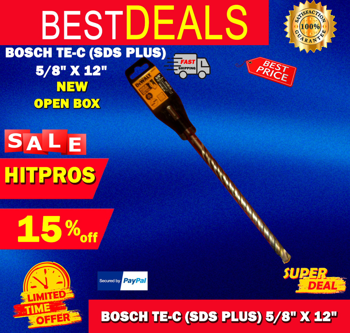 BOSCH TE-C (SDS PLUS) 5/8" x 12",