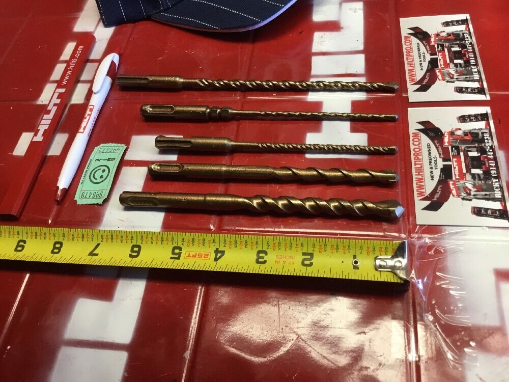 HILTI DRILL BIT 1/2", 1/4", 3/8" SDS PLUS, SET OF 5,