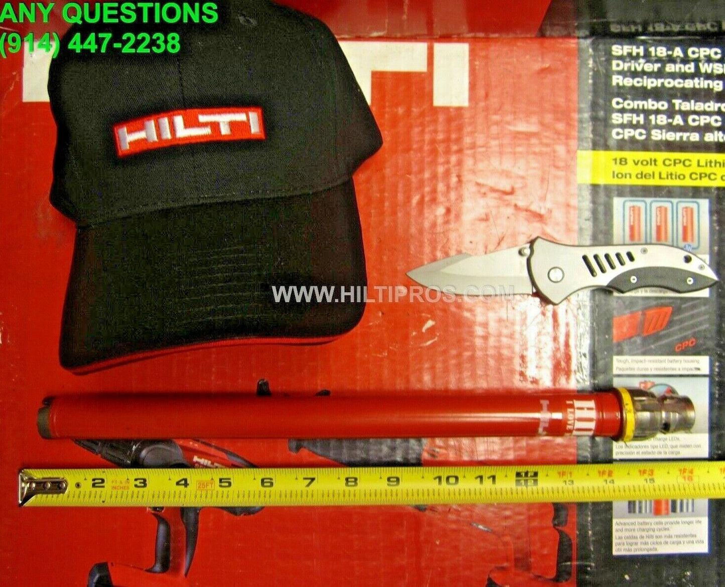 HILTI DIAM CORE BIT DD-BI 1" X 16",  PREOWNED