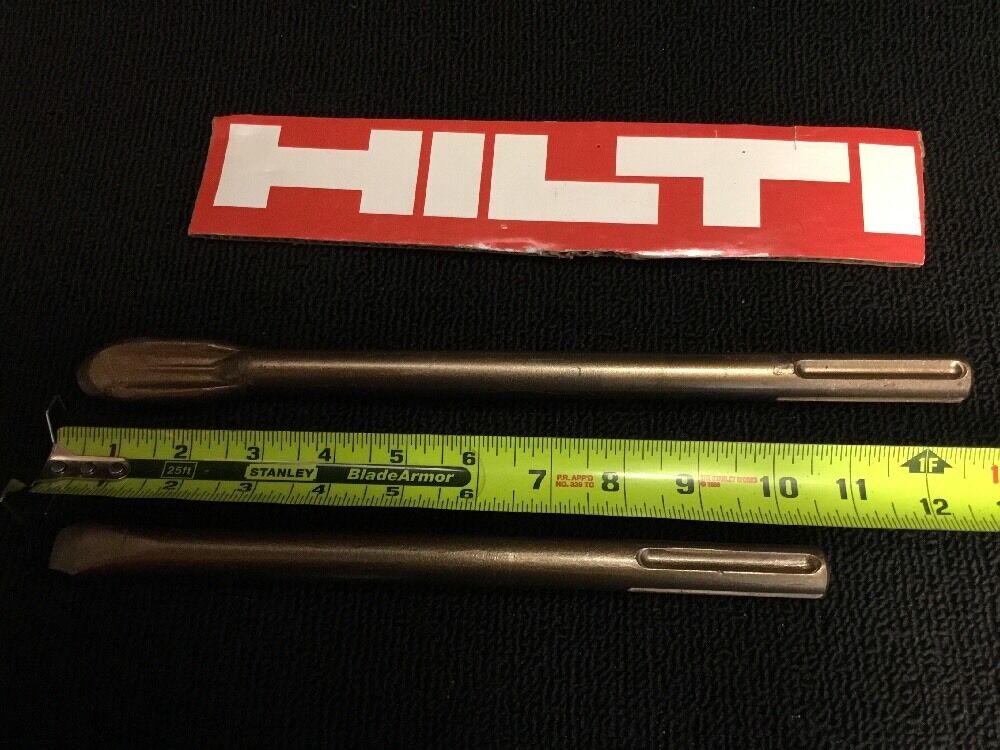 HILTI CHISEL SDS MAX SET FLAT 7/8" AND FLAT 1/2", PREOWNED