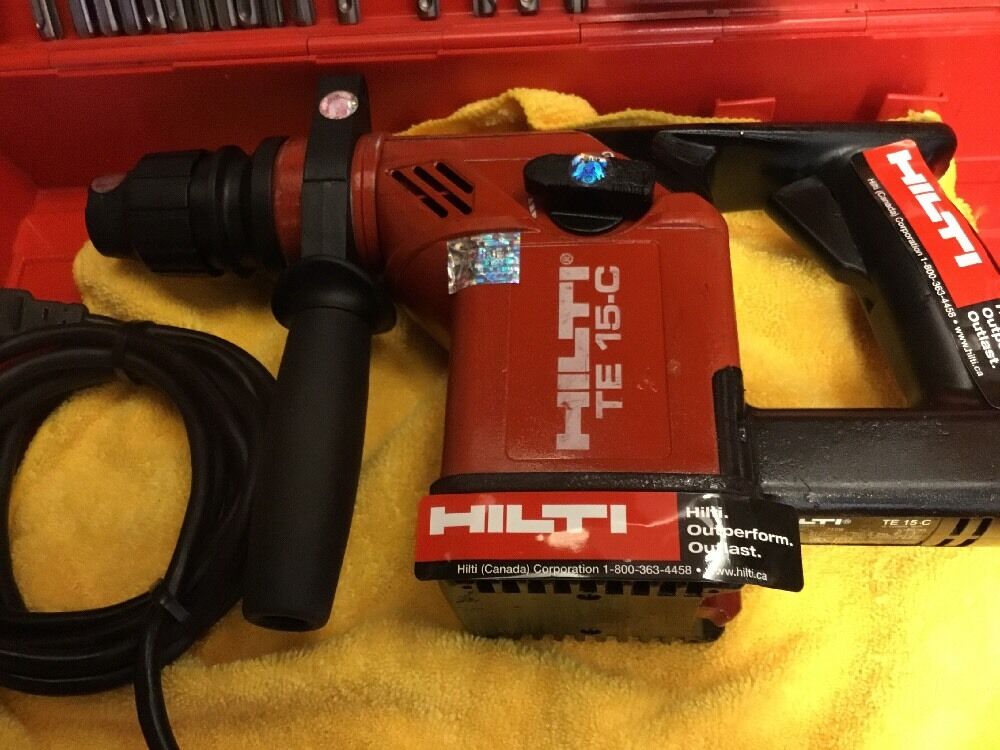 HILTI TE 15-C DRILL, EXCELLENT, FREE THERMO, BITS AND CHISEL