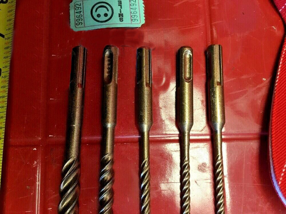 HILTI TE-CX 1/2", 3/8", 1/4", 3/16" SDS PLUS, SET OF 5, FREE HAT, FAST SHIPPING