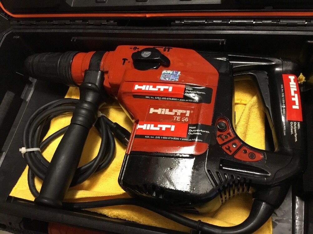 HILTI TE 56, PREOWNED, FREE LASER METER, EXTRA ITEMS, FAST SHIP