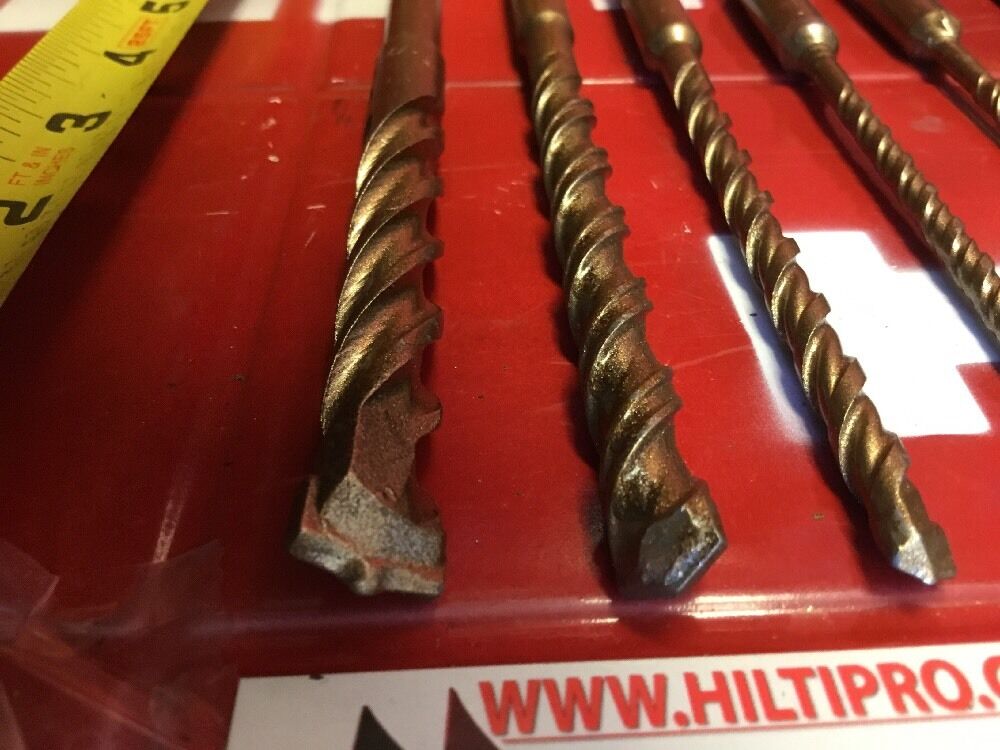 HILTI DRILL BIT 1/2", 3/8", 1/4", 3/16" SDS PLUS, SET OF 5