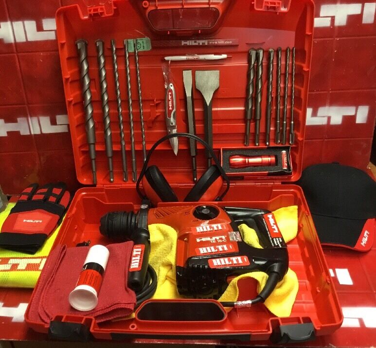 HILTI TE 16-C DRILL, PREOWNED, LOADED WITH FREE EXTRAS