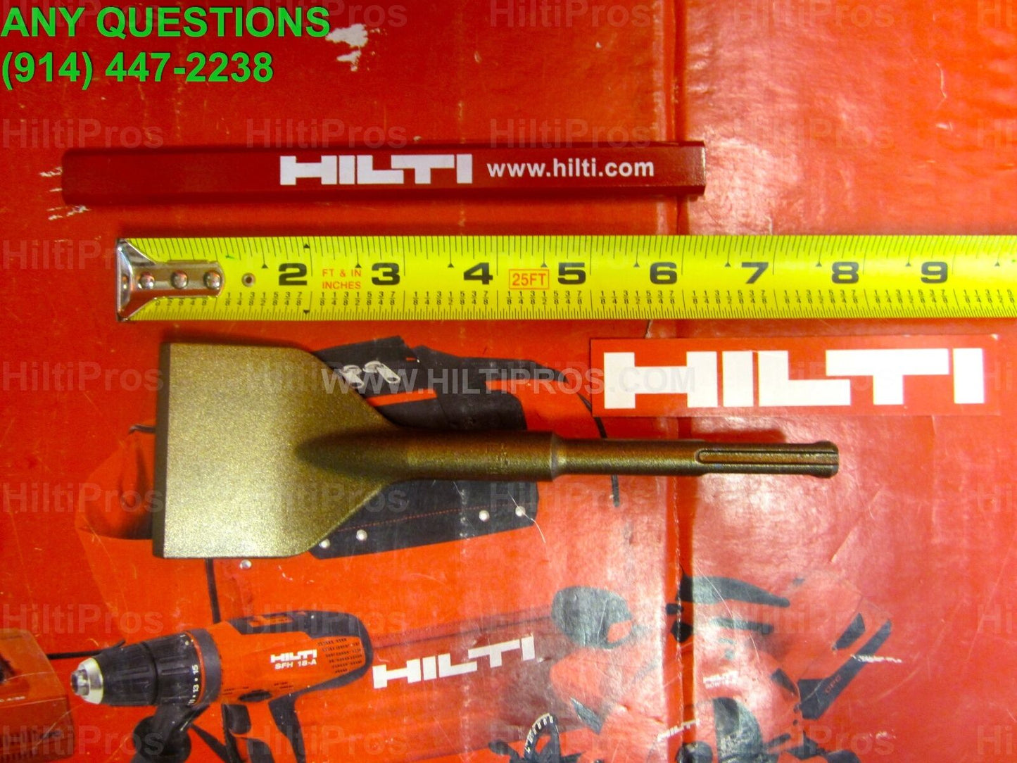 HILTI WIDE FLAT CHISEL/SCRAPER TE-CP-SPMK 6/18, FREE KNIFE & PENCIL, FAST SHIP