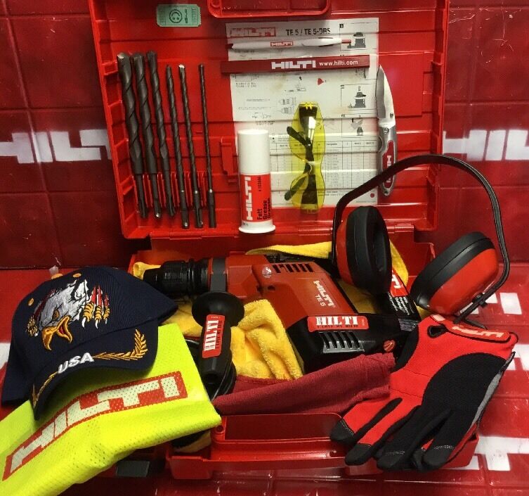 HILTI TE 5 HAMMER DRILL, FREE DRILL BITS AND EXTRAS