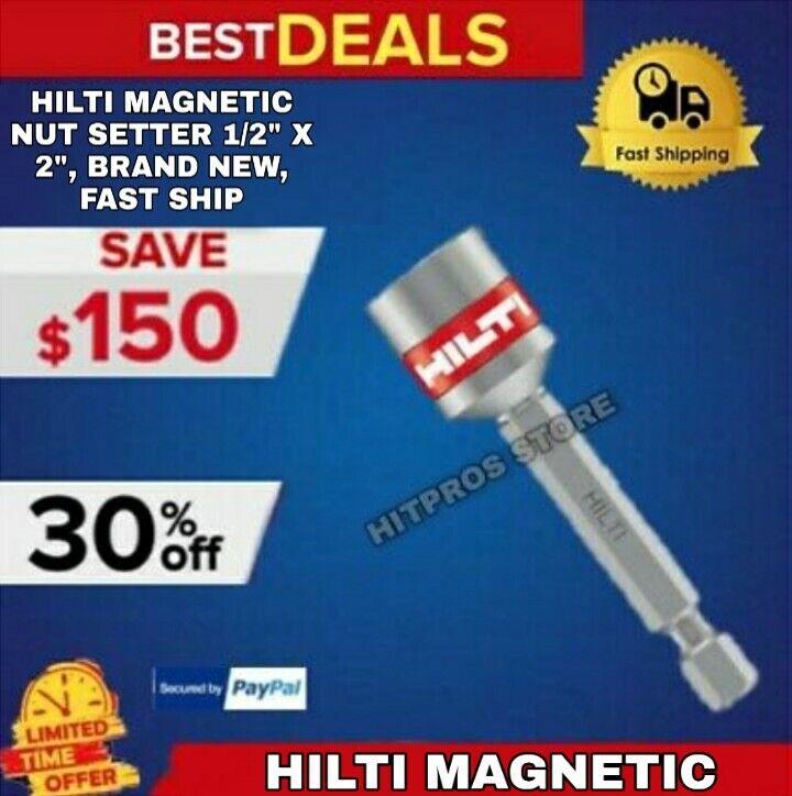 HILTI MAGNETIC NUT SETTER 1/2" X 2", BRAND NEW