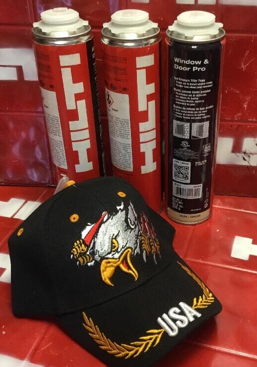 HILTI CF 812 WINDOW & DOOR FOAM (1 CAN), BEST INSULATION, FREE HAT