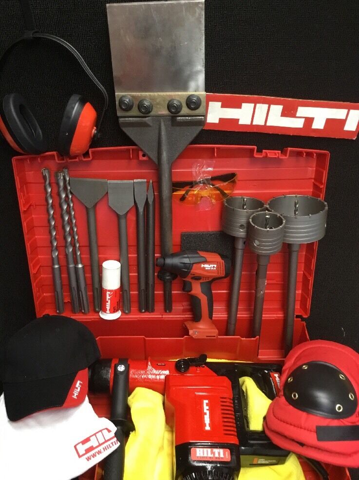 HILTI TE 75, PREOWNED, FREE SID 2-A, CHISEL, BITS, A LOT OF EXTRA