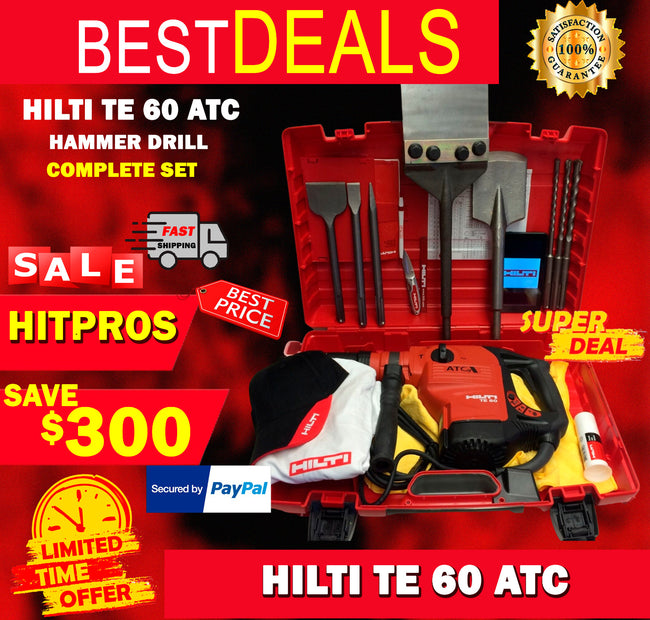 HILTI TE 60-ATC W/ TABLET, BRAND NEW, ORIGINAL, STRONG, W/ EXTRAS