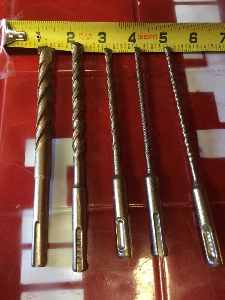 HILTI DRILL BIT 1/2", 3/8", 1/4", 3/16" SDS PLUS, SET OF 5