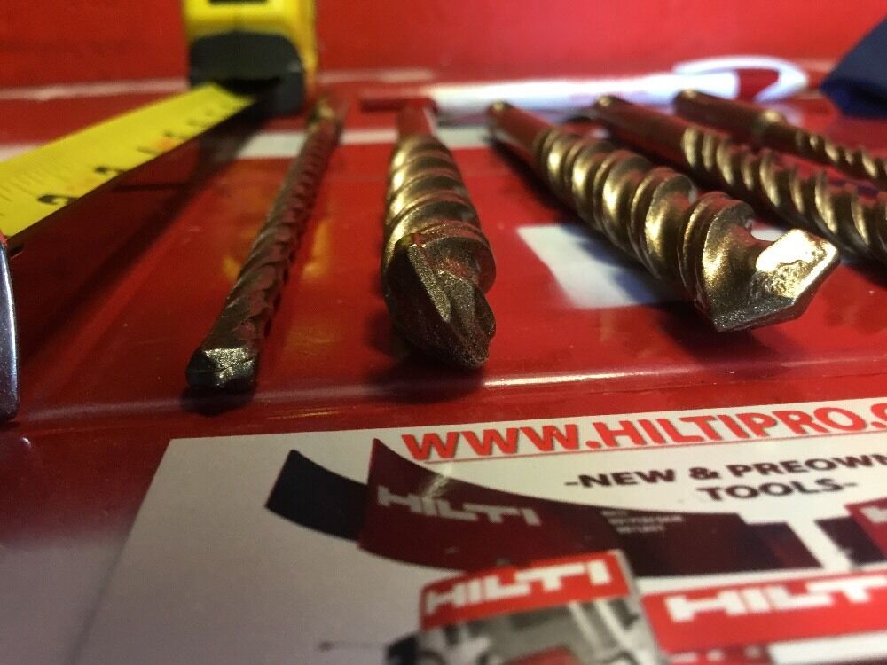 HILTI DRILL BIT 1/2", 1/4", 3/8" SDS PLUS, SET OF 5