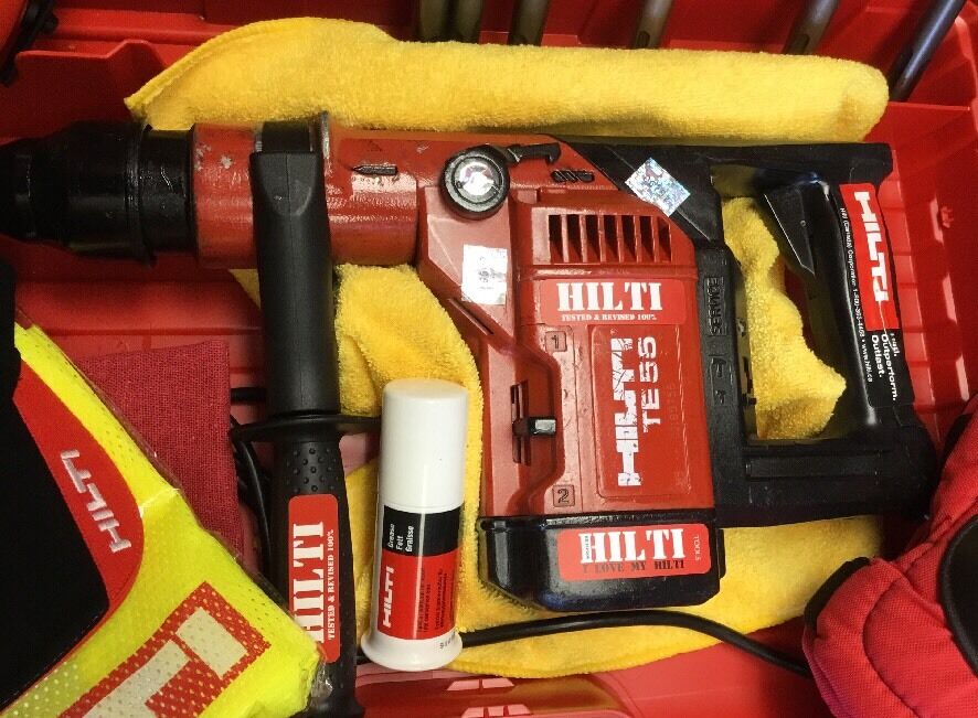 HILTI TE 55 HAMMER DRILL, L@@K, NICE  CONDITION, FREE HILTI THERMO, FAST SHIP