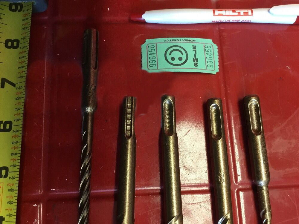 HILTI DRILL BIT 1/2", 3/8" SDS PLUS, SET OF 5